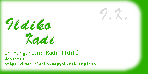 ildiko kadi business card