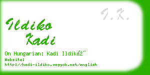 ildiko kadi business card